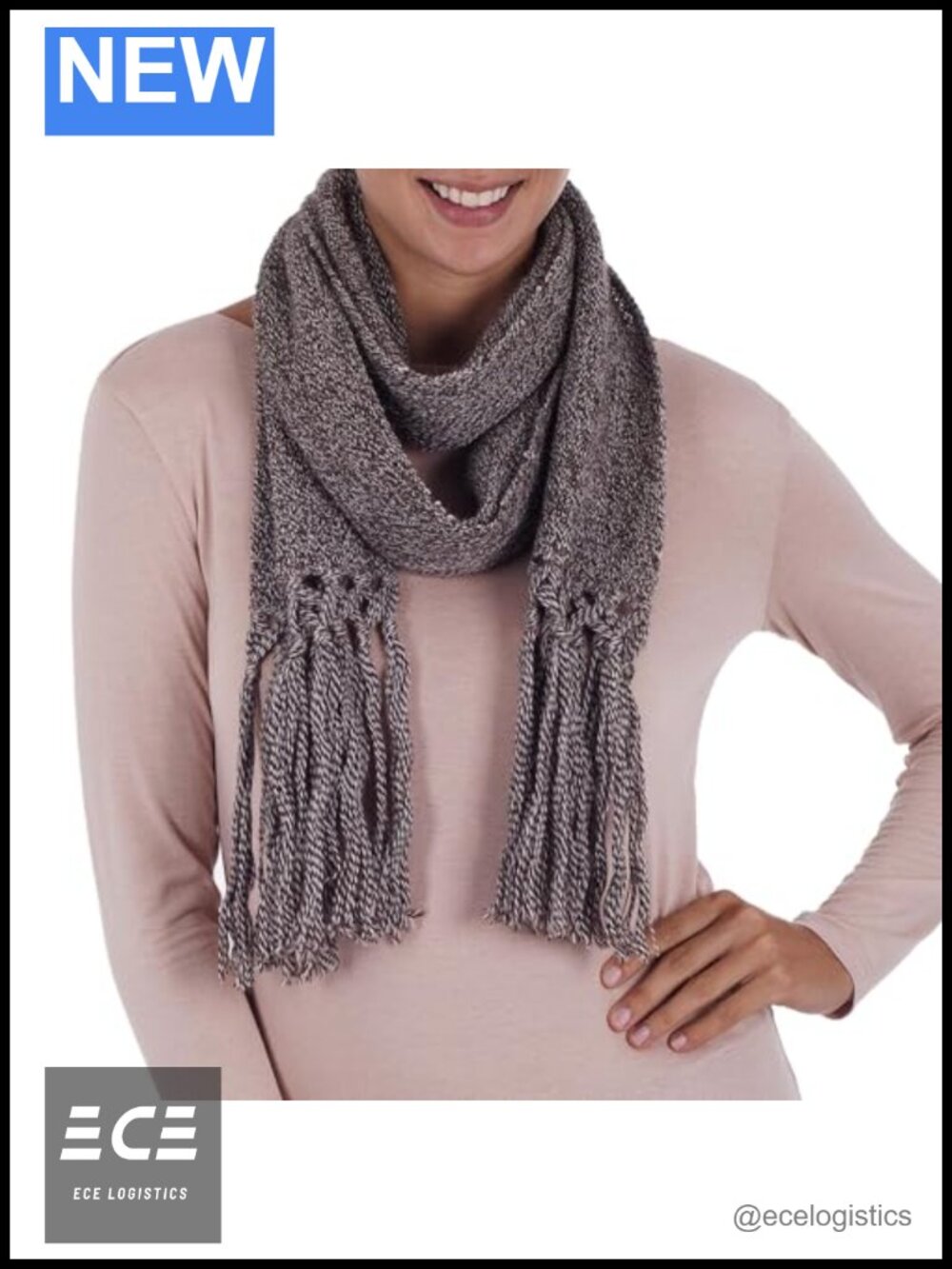 100% Alpaca Wool Handmade Scarf Artisan Cold Weather Wrap
